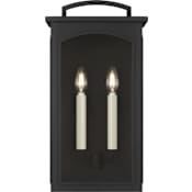 Visual Comfort Modesto 2 Light 20" Tall Wall Sconce Textured Black