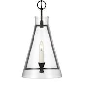 Visual Comfort Keystone 11" Wide Taper Candle Pendant Aged Iron