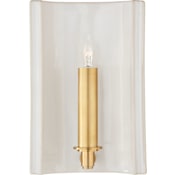 Visual Comfort Leeds 11" Small Rectangle Ceramic Sconce by Christopher Spitzmiller Ivory