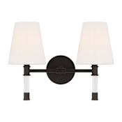 Visual Comfort Hanover 2 Light 15" Wide Vanity Light Aged Iron