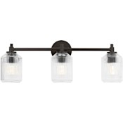 Visual Comfort Barstow 3 Light 9" Tall Bathroom Sconce Aged Iron