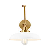 Visual Comfort Wellfleet 3" Tall Bathroom Sconce Burnished Brass