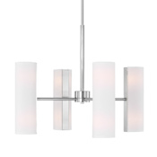 Visual Comfort Capalino 8-Light Medium Chandelier by Drew & Jonathan Brushed Steel