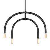 Visual Comfort Hadden 4-Light Medium Chandelier by Drew & Jonathan Midnight Black