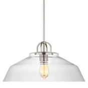 Visual Comfort Payton 1-Light Medium Pendant by Drew & Jonathan Brushed Steel