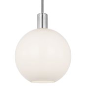 Visual Comfort Colewood 10" Wide Mini Pendant with Milk Glass Shade Brushed Nickel