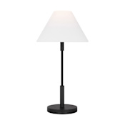 Visual Comfort Porteau 1-Light Medium Table Lamp by Drew & Jonathan Midnight Black