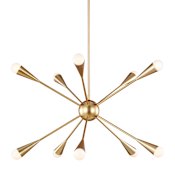 Visual Comfort Jax 10 Light 27" Wide Sputnik Chandelier Burnished Brass