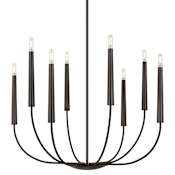 Visual Comfort Lois 8 Light 34" Wide Taper Candle Style Chandelier Aged Iron