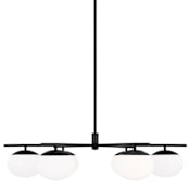 Visual Comfort Lune 6 Light 34" Wide Chandelier Aged Iron