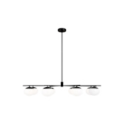 Visual Comfort Lune 8 Light 49" Wide Chandelier Aged Iron