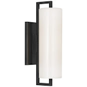 Visual Comfort Bowen 5" Wide LED Bath Bar with White Glass Shade Bronze