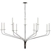 Visual Comfort Belfair 12 Light 60" Wide Candle Style Chandelier Aged Iron