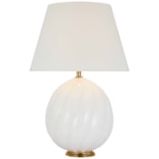 Visual Comfort Talia 30" Tall Vase Table Lamp White Glass
