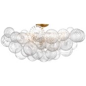 Visual Comfort Grande 9 Light 38" Wide Flush Mount Ceiling Fixture Gild