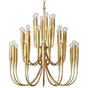 Visual Comfort Acadia 30 Light 30" Wide Chandelier Antique Gold Leaf