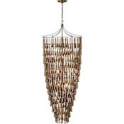 Visual Comfort Vacarro 12 Light 25" Wide Abstract Chandelier Antique Bronze Leaf
