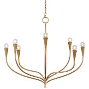 Visual Comfort Marini 8 Light 33" Wide Chandelier Antique Gold Leaf