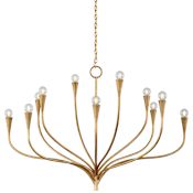 Visual Comfort Marini 12 Light 43" Wide Chandelier Antique Gold Leaf