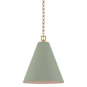 Visual Comfort Theo 22" Wide Suspension Pendant Celadon / Gild