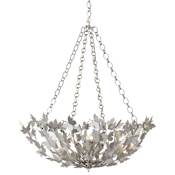 Visual Comfort Farfalle 8 Light 29" Wide Pendant Burnished Silver Leaf