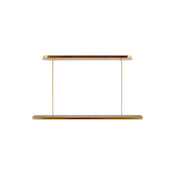 Visual Comfort Carson 48" Wide LED Linear Chandelier Burnished Brass