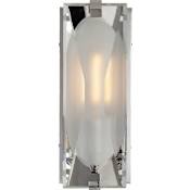 Visual Comfort Castle Peak Single Light 5" Wide Bathroom Sconce with Textured Glass Shade Polished Nickel