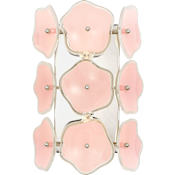 Visual Comfort Leighton 12" Small Sconce by kate spade NEW YORK Polished Nickel / Blush Tinted Glass