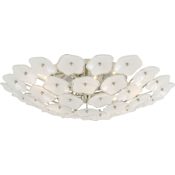 Visual Comfort Leighton 6 Light 26" Wide Semi-Flush Bowl Ceiling Fixture Polished Nickel