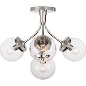 Visual Comfort Prescott 18" Semi-Flush by kate spade new york Polished Nickel
