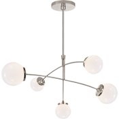 Visual Comfort Prescott 5 Light 40" Wide Chandelier Polished Nickel