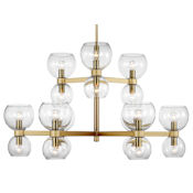 Visual Comfort Londyn 18 Light 37" Wide Chandelier Burnished Brass