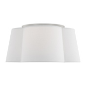 Visual Comfort Bronte 2 Light 14" Wide Flush Mount Drum Ceiling Fixture Burnished Brass