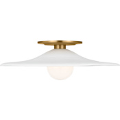 Visual Comfort Endicott 16" Wide Flush Mount Ceiling Fixture Burnished Brass