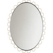 Visual Comfort Tirreno 23-1/2"W x 30-1/2"H Oval Flat Bathroom Mirror Gild