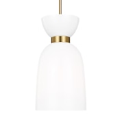 Visual Comfort Londyn 9" Wide Mini Pendant Burnished Brass