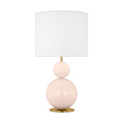 Visual Comfort Suki 23" Tall LED Table Lamp with Linen Shade Blush