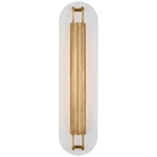 Visual Comfort Teline 24" Tall LED Wall Sconce Antique-Burnished Brass / Matte White