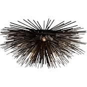 Visual Comfort Strada 6 Light 19" Wide Semi-Flush Ceiling Fixture Aged Iron