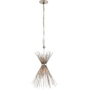 Visual Comfort Strada 9" Pendant Light by Kelly Wearstler Burnished Silver Leaf