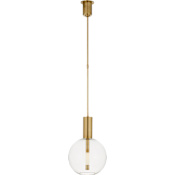 Visual Comfort Nye 13" Wide LED Pendant Antique-Burnished Brass