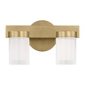 Visual Comfort Esfera 2 Light 9" Wide Vanity Light Natural Brass