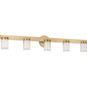 Visual Comfort Esfera 5 Light 36" Wide Vanity Light Natural Brass