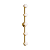 Visual Comfort Nodes 5 Light 56" Wide Vanity Strip Burnished Brass