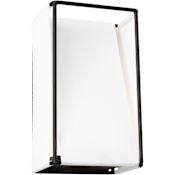 Visual Comfort Velero 10" Tall LED Bathroom Sconce with Linen Shade Aged Iron