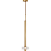 Visual Comfort Laurel 8" Wide Crystal Mini Pendant Natural Brass