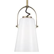 Visual Comfort Hazel 6" Wide Mini Pendant Time Worn Brass