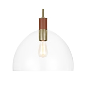 Visual Comfort Hadley 15" Wide Pendant Time Worn Brass