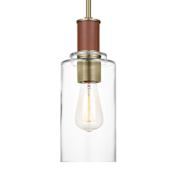 Visual Comfort Hadley 5" Wide Mini Pendant Time Worn Brass