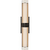 Visual Comfort Fascio 24" LED Sconce with Crystal by Lauren Rottet Bronze